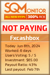 Fxcashbox HYIP Status Button