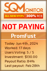 PromFust HYIP Status Button