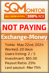 Exchange-Money HYIP Status Button
