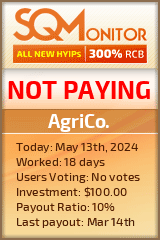 AgriCo. HYIP Status Button