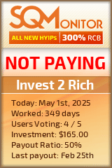 Invest 2 Rich HYIP Status Button