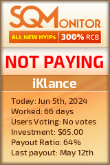 iKlance HYIP Status Button