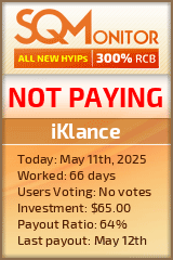 iKlance HYIP Status Button