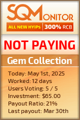 Gem Collection HYIP Status Button