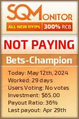 Bets-Champion HYIP Status Button