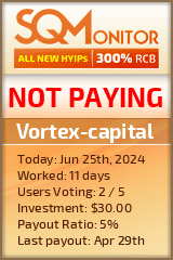 Vortex-capital HYIP Status Button