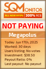 Megapolus HYIP Status Button