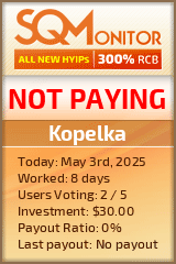 Kopelka HYIP Status Button