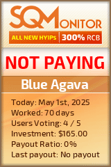 Blue Agava HYIP Status Button