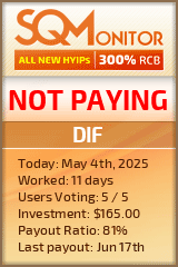 DIF HYIP Status Button