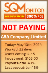A8A Company Limited HYIP Status Button