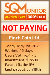 Finch Coin Ltd. HYIP Status Button