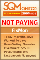 FixMon HYIP Status Button