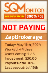 ZapBrokerage HYIP Status Button
