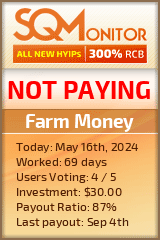 Farm Money HYIP Status Button