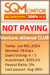 Venture-alliance CLUB HYIP Status Button