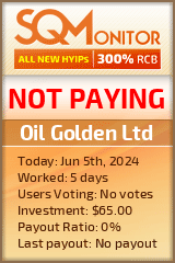 Oil Golden Ltd HYIP Status Button