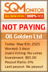 Oil Golden Ltd HYIP Status Button