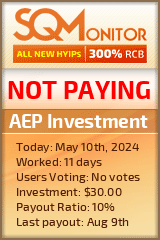 AEP Investment HYIP Status Button