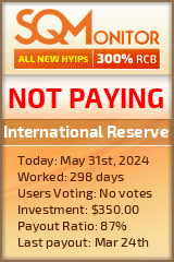 International Reserve HYIP Status Button