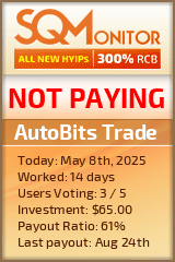 AutoBits Trade HYIP Status Button