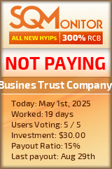 Busines Trust Company HYIP Status Button