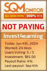 Invest4earning HYIP Status Button