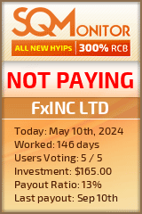 FxINC LTD HYIP Status Button