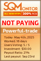 Powerful-trade HYIP Status Button