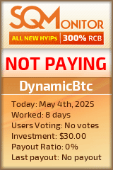 DynamicBtc HYIP Status Button