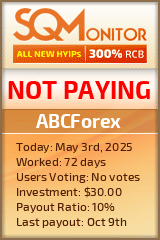 ABCForex HYIP Status Button