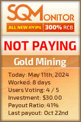 Gold Mining HYIP Status Button