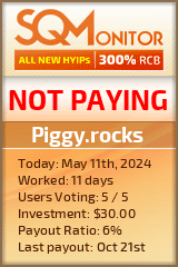 Piggy.rocks HYIP Status Button