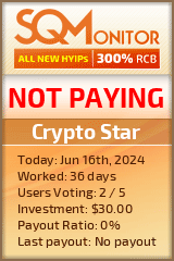 Crypto Star HYIP Status Button