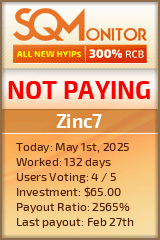 Zinc7 HYIP Status Button