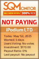 iPodium LTD HYIP Status Button