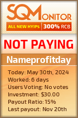 Nameprofitday HYIP Status Button