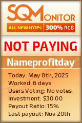 Nameprofitday HYIP Status Button