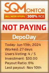 DepoDay HYIP Status Button