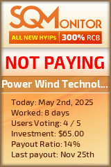 Power Wind Technologies HYIP Status Button