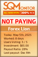 Forex Lion HYIP Status Button