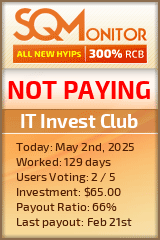 IT Invest Club HYIP Status Button