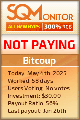 Bitcoup HYIP Status Button