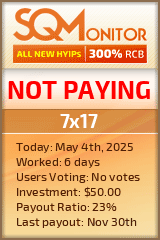 7x17 HYIP Status Button