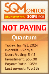 Quantum HYIP Status Button