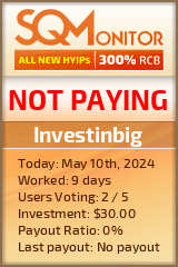 Investinbig HYIP Status Button