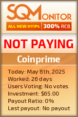 Coinprime HYIP Status Button