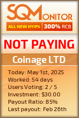 Coinage LTD Project Status Button