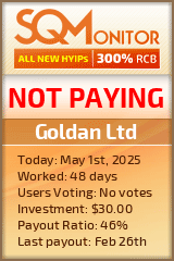 Goldan Ltd HYIP Status Button