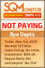 Bye Depts HYIP Status Button